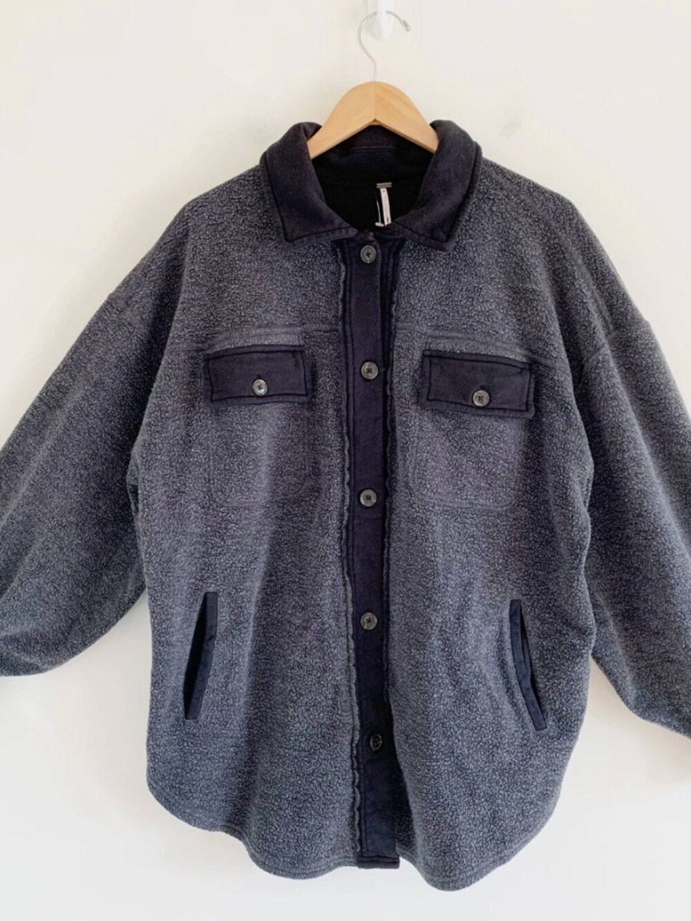 Free People Ruby Jacket – Charcoal Grey + Black – Size XS - Picture 3 of 6